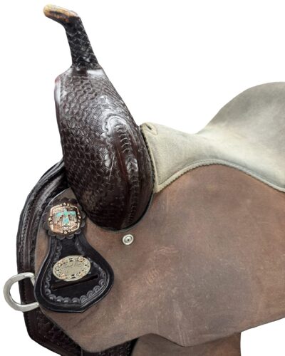 Alternative view of Used 14'' Circle Y Sarah Rose Prairie Rose Barrel Saddle