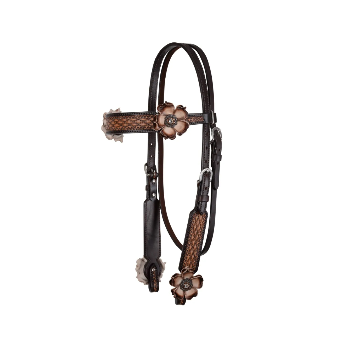 Circle Y Dusty Rose Browband Headstall