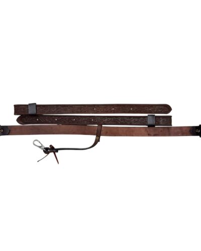 Circle Y Chocolate Roughout Floral Flank Cinch
