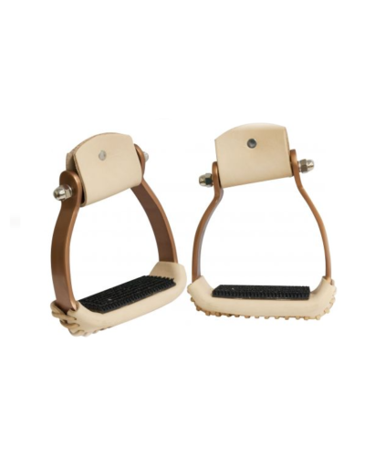 Angled Copper Colored Aluminum Stirrups