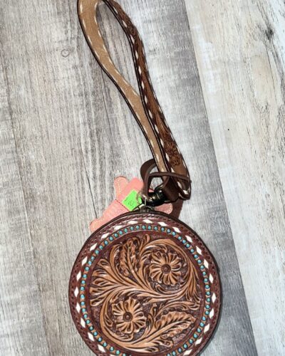 American Darling Canteen Hand Tooled Wristlet