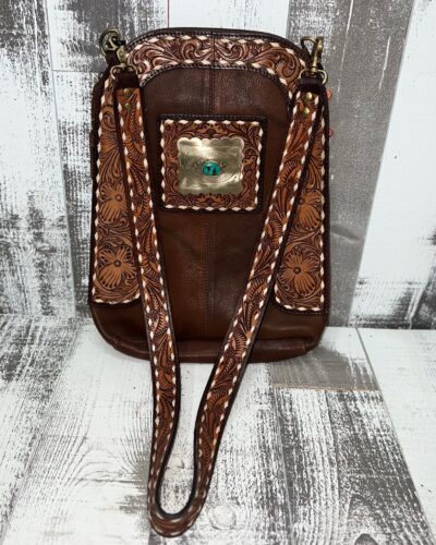 American Darling Floral Tooled Tote Purse