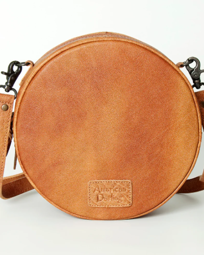 Alternative view of American Darling Canteen Hand Tooled Hair On Cowhide Purse