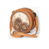 American Darling Canteen Hand Tooled Hair On Cowhide Purse