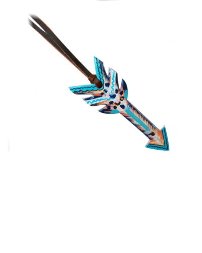 Painted Arrow Tie On Saddle Charm