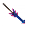 Pink & Blue Painted Feather Tie On Saddle Charm