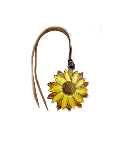 Sunflower Hand Painted Tie On Saddle Charm