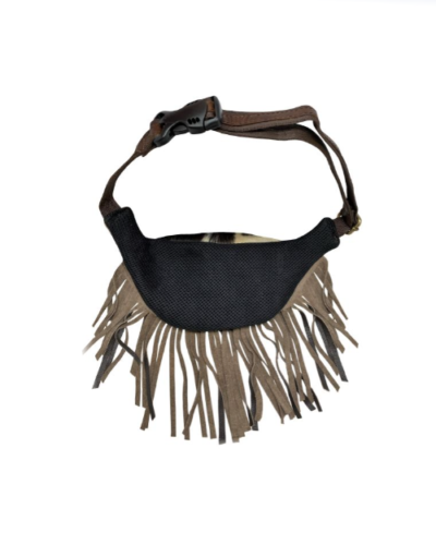 Alternative view of Genuine Leather Hair on Cowhide Fringe Fanny Pack