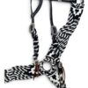 Black & White Mohair Headstall and Breastcollar Set