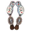 Ladies Electric Aces Painted Leather Spur Straps