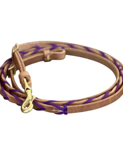 Alternative view of Leather Laced Barrel Reins