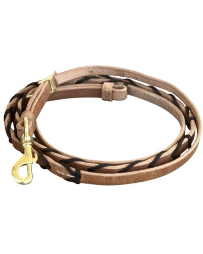 Leather Laced Barrel Reins - Image 3