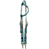 Teal Cow Print Nylon 1-Ear Headstall