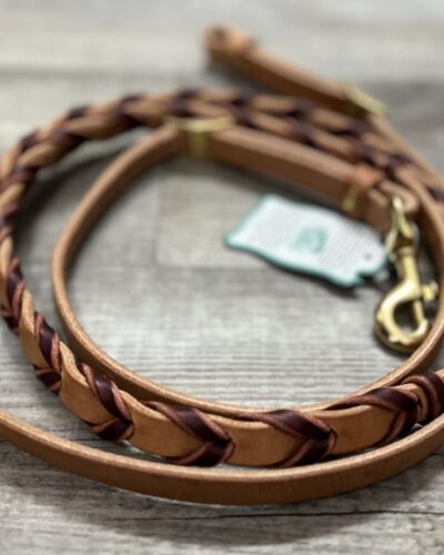 Hermann Oak Harness Leather Laced Barrel Reins
