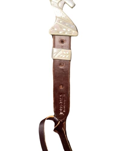 Alternative view of Heavy Oiled One Ear Headstall w/ Spur Shank Buckle