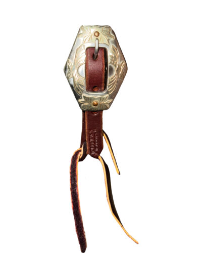 Alternative view of Heavy Oiled Harness Leather Headstall w/ Floral Hexagon Buckle