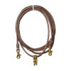 Heavy Oiled Harness Leather Rolled & Sewn Draw Reins