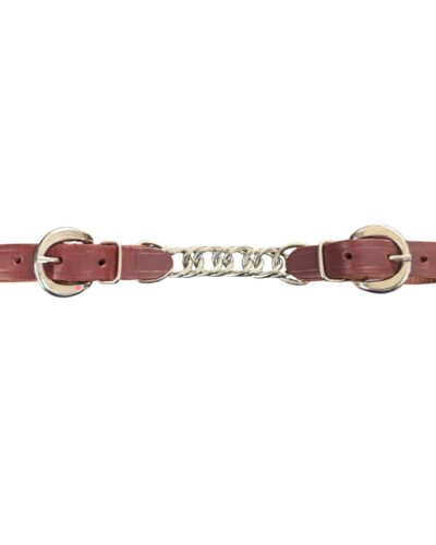 Twisted Chain Latigo Leather Curb Chain