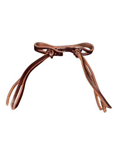 Harness Leather Curb Strap w/ Pineapple Knots