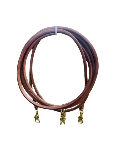Heavy Oiled Harness Leather Flat Leather Draw Reins