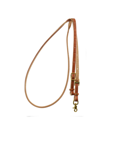 Rolled & Stitched Natural Leather Roping Rein