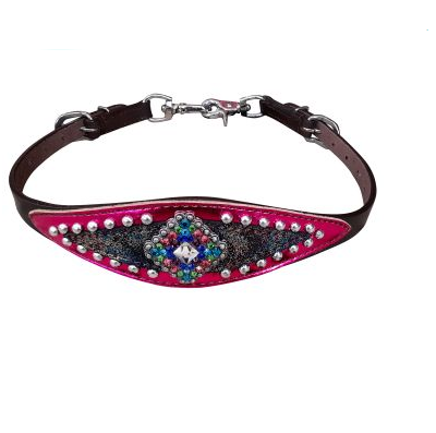 Metallic Rainbow & Pink Metallic Wither Strap