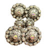 Silver Crystal Concho Set