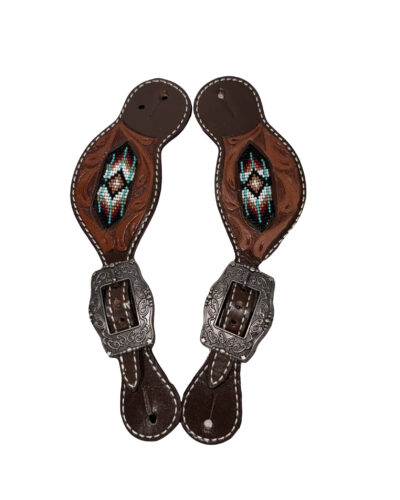 Southwest Beaded Ladies Spur Straps
