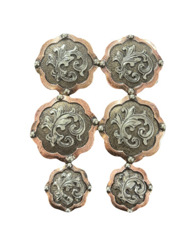 Copper & Silver Concho Set