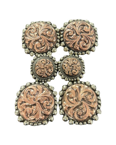 Gold & Silver Dotted Concho Set