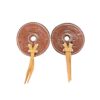 Floral Tooled Leather Bit Guards
