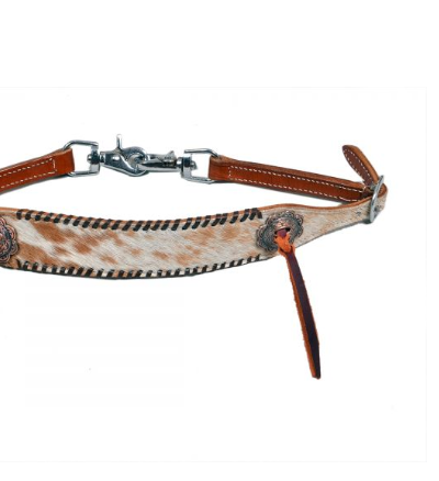 Hair on Cowhide Leather Wither Strap