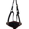 Rockn' Wilsons Chunky Black Glitter & Red Buckstitch Bronc Nose Halter