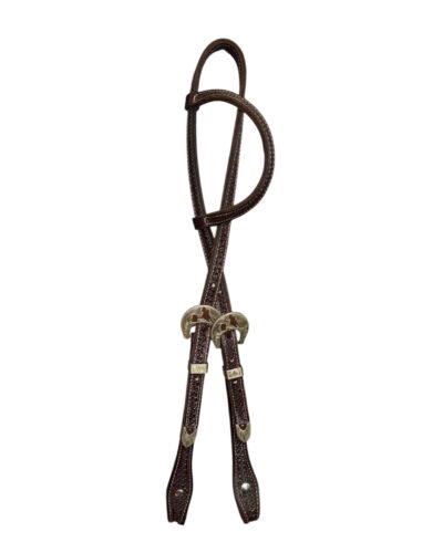 Tooled Rosewood Bridle w/ Barrel Racer Buckles