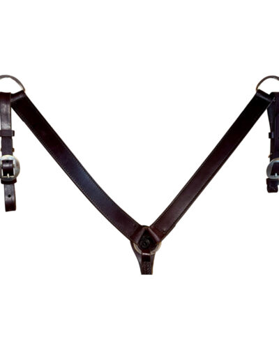 Circle Y Walnut Smooth Leather Plain Breastcollar