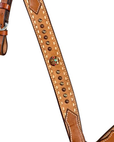 Alternative view of Circle Y Buckstitch & Cactus Breastcollar
