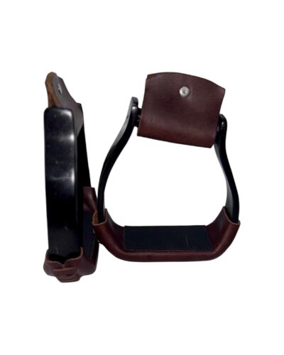 Black Angled Aluminum Stirrups