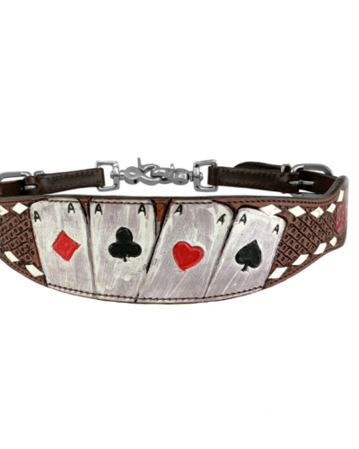 Riders Luck Tooled Leather Wither Strap