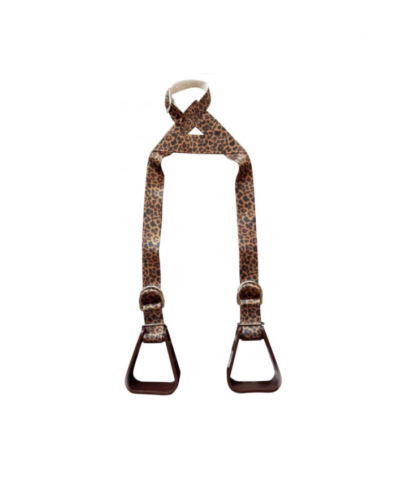 Heavy Duty Nylon Adjustable Cheetah Print Buddy Stirrups