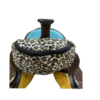 Cheetah Print Insulated Nylon Saddle Pouch