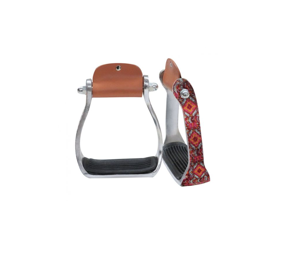 Showman ® Shimmering Navajo print stirrup. main image 0