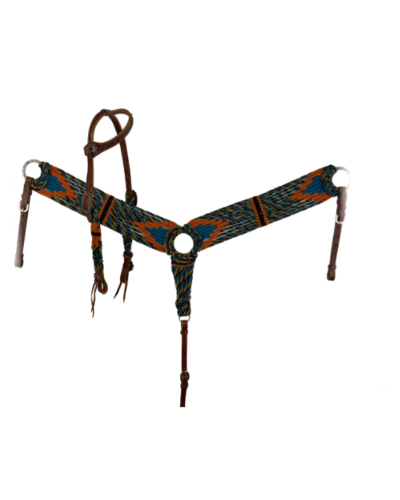 Sunset Corded Mohair 1-Ear Headstall & Breastcollar Set