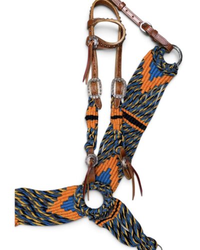 Sunset Corded Mohair 1-Ear Headstall & Breastcollar Set