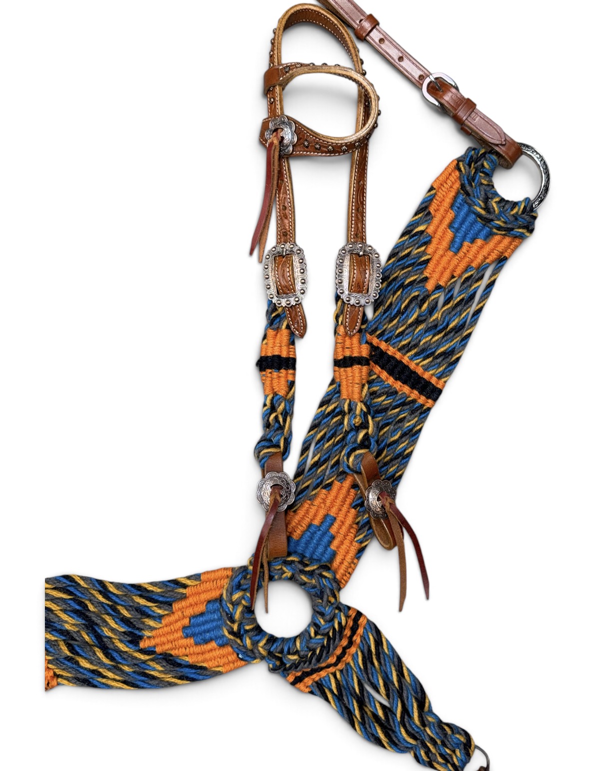 Sunset Corded Mohair 1-Ear Headstall & Breastcollar Set