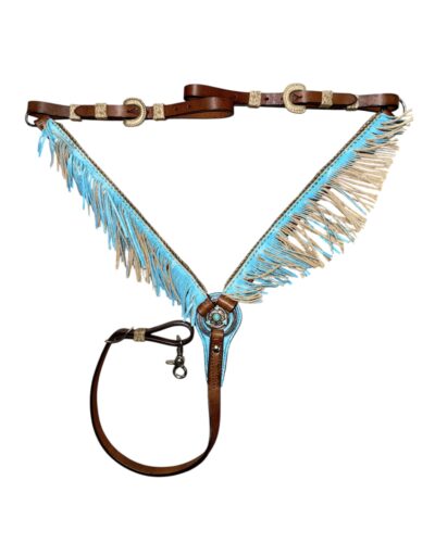Alamo Turquoise Fringe Breastcollar