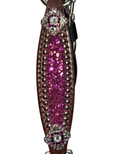 Rockn' Wilsons Pink Chunky Glitter Bronc Nose Halter - Image 3