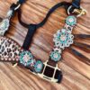 Rockn' Wilsons Cheetah w/ Leather Flowers Bronc Halter