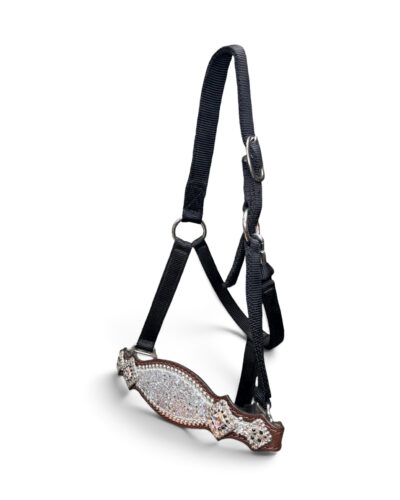 Rockn' Wilsons Chunky Silver Glitter Bronc Nose Halter