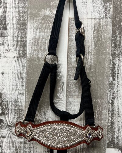 Rockn' Wilsons Chunky Silver Glitter Bronc Nose Halter