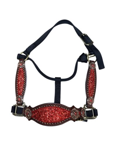 Rockn' Wilsons Red Chunky Glitter Bronc Halter
